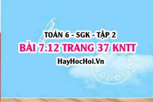 Bài 7.12 trang 37 Toán 6 Tập 2 Kết nối tri thức